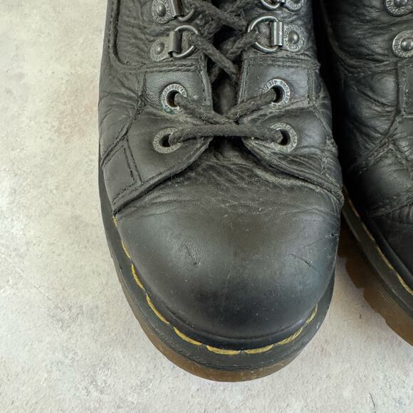 Dr. Martens Boots Mens Size 9 Black Leather Motorcycle Biker Combat 10963 Y2K main image 14